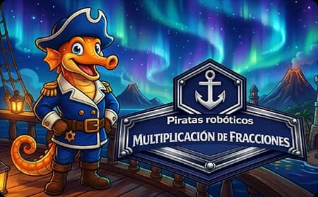 Piratas Robóticos: Multiplicar Fracciones