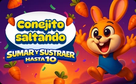 Conejito Saltando: Más Sumas y Restas
