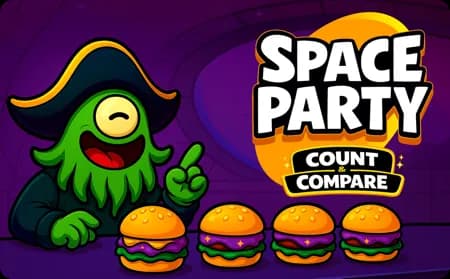Space Party: Count and Compare Numbers 0 to 10